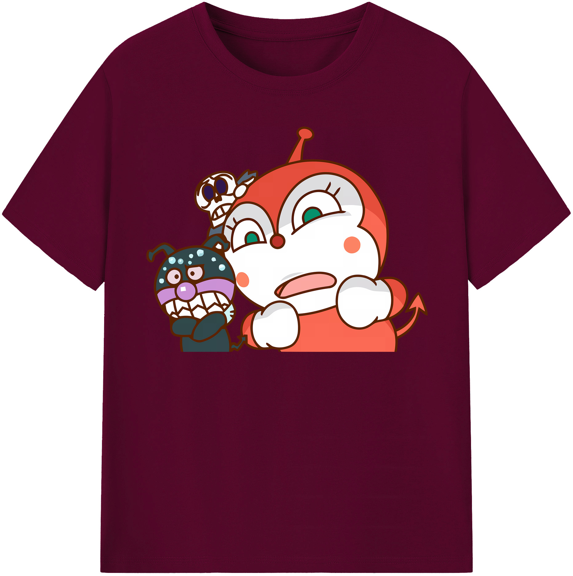 （画像用） アンパンマン Anpanman レディースカジュアルプリントTシャツ（綿100％）